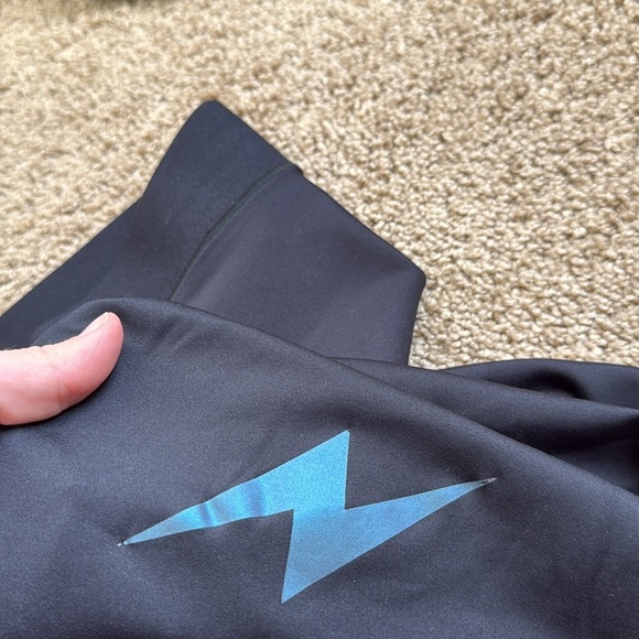 Ultracor Lightning Bolt Appliquéd Stretch Leggings Black - Picture 10 of 10